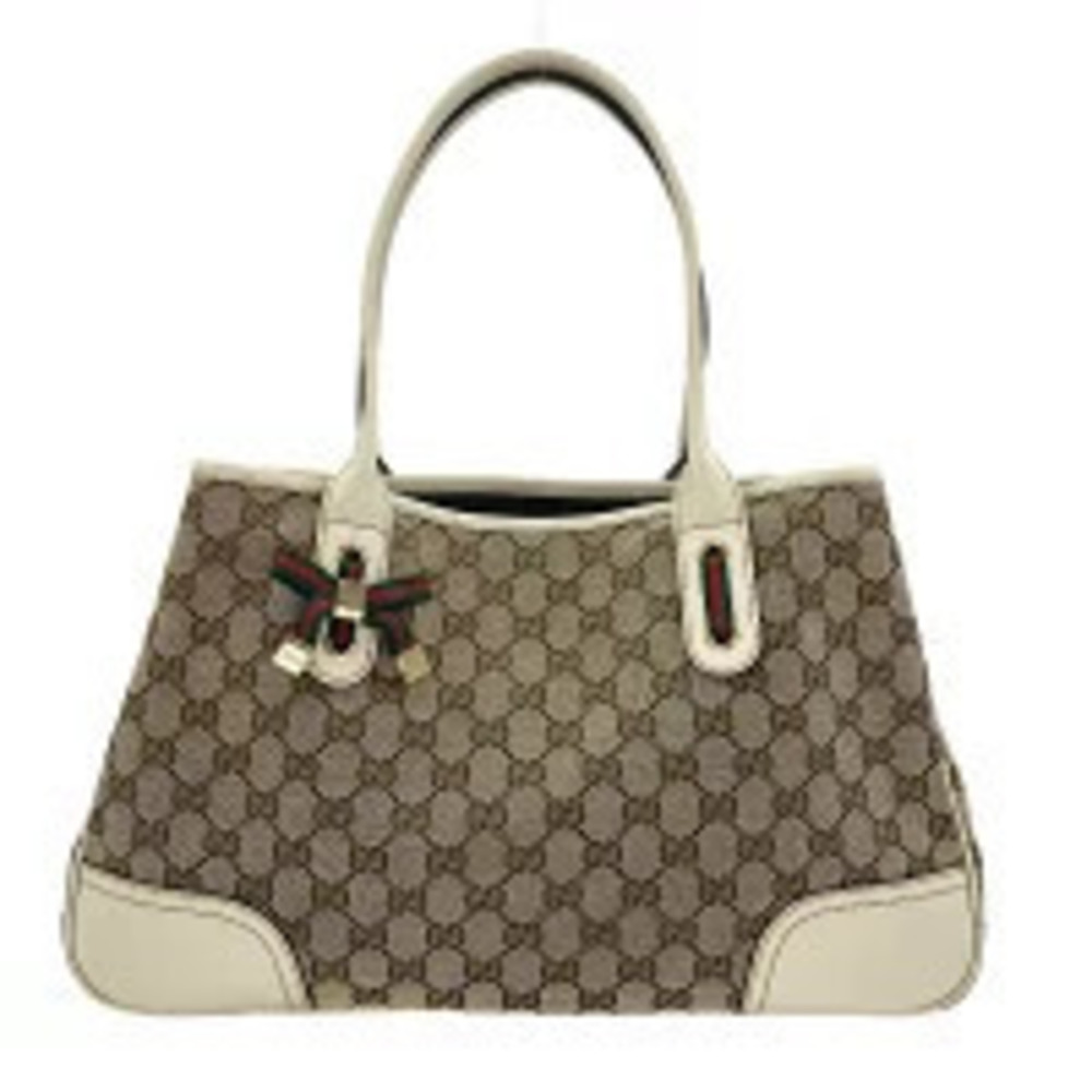 Gucci GG Canvas Princy Shoulder Bag Beige Cream
